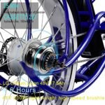Tracer Beyond Pro 26'' Classic Stretch Chopper EBike with Spring Suspension Classical Fork, disc Brake and hi-Rise Steel Handlebar (Blue). - Image 5