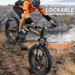 TotGuard Electric Bike, 26" x 4.0 Fat Tire Ebike with 500W Brushless Motor (Peak 750W), 48V 10Ah Foldable Electric Bicycles, 21.6MPH Electric Mountain Bike, Dual Shock Absorbers, 21 Speed. - Image 3