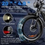 Ronson Adult Electric Bike,1000W Electric Bike 35MPH, 12-Speed 20" x4.0 Electric Bike Fat Tire,Electric Mountain Bike for Men,48V 20AH Removable Battery E Dirt Bike, Passed UL&GCC Certification. - Image 3