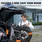 Electric Bike for Adults, 20" X4 Fat Tire Ebikes with 750w Brushless Motor, 48V 15AH Removable Battery, Step-Thru E Bicycle Bike up to 28MPH, 7-Speed, Knight. - Image 5