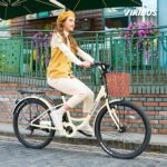 Viribus Electric Bike for Adults, Step Through Womens Electric Bikes, City Commuter Ebike 350W(Peak 500W) 7 Speed with 36V 13Ah Battery, Lightweight Aluminum Frame, Womens E Bike 26 inch. - Image 2