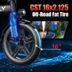 Toofly Electric Bike for Adult, Peak 1000W Foldable Ebike Up to 30MPH & 35 Miles (Throttle), 48V 20Ah Removable Battery, 16" Tires Folding E Bike Adults Electric Bicycle for Commuter Travel (Black). - Image 4