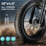 2000W Dual Motor Electric Bike for 2 Adults, 2 Person AWD Ebike, 30 MPH 48V 18AH Fat Tire Mountain E Bikes, Two People E Bike for Hunting, 20'' Adult Electric Bicycles for Men & Women. - Image 5