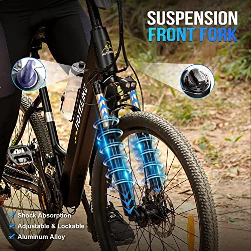 Version 1.0.0 HOTEBIKE Electric Bike for Adults with 350W Motor 36V 10Ah Removable Battery 26" Ebike Cruiser Electric Bicycle Step-Thru Commuter Bike 21 Speed & Front Suspension. - Image 5